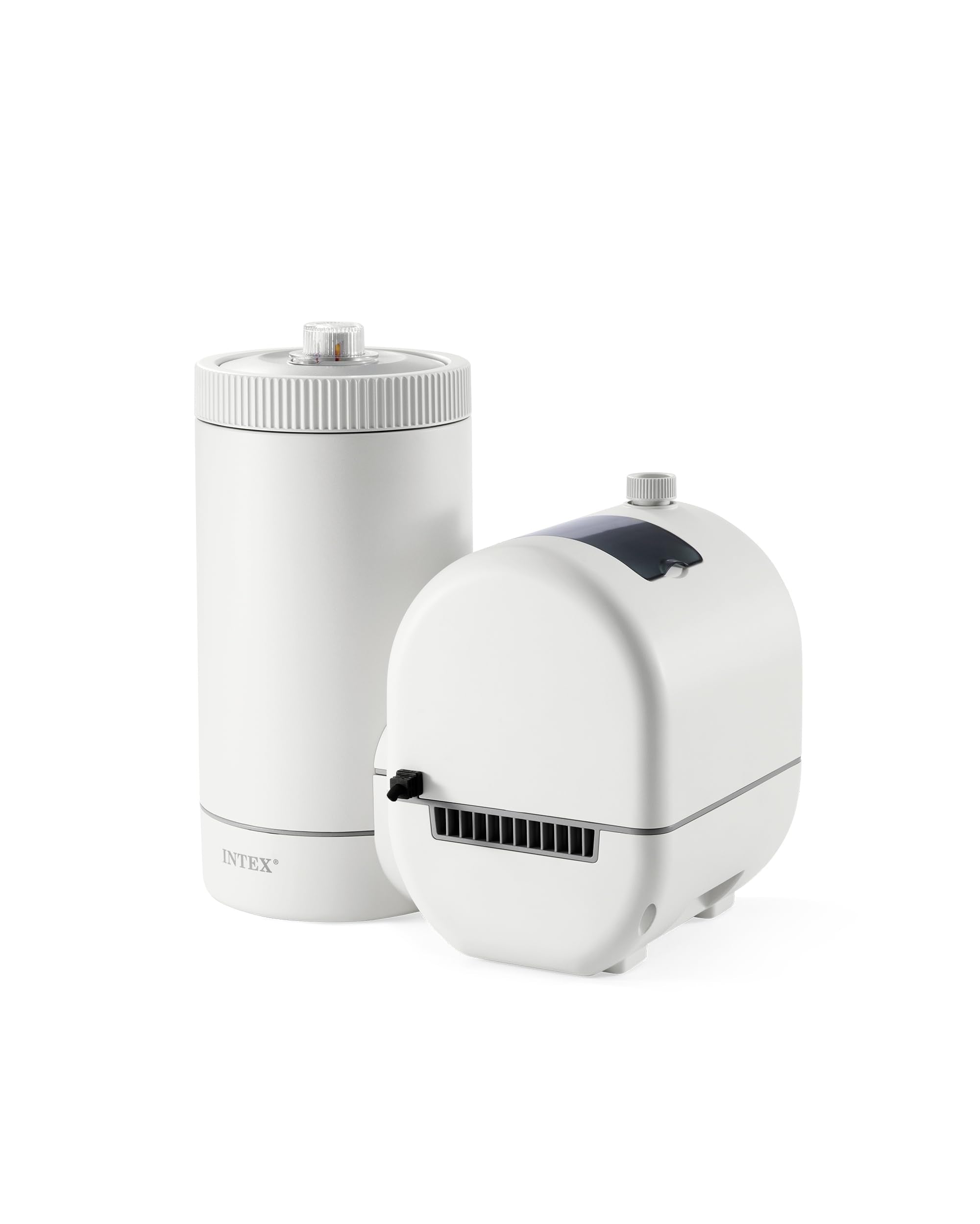 Intex Krystal Clear C2500 cartridge filter pump and white filter canister, studio product shot